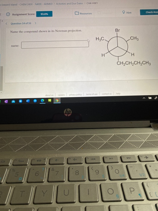 Solved Edward Island Chem 2430 Fall20 Ahmed Activities