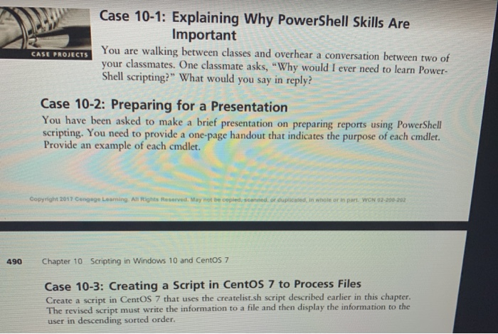 Solved Case 10-1: Explaining Why PowerShell Skills Are | Chegg.com