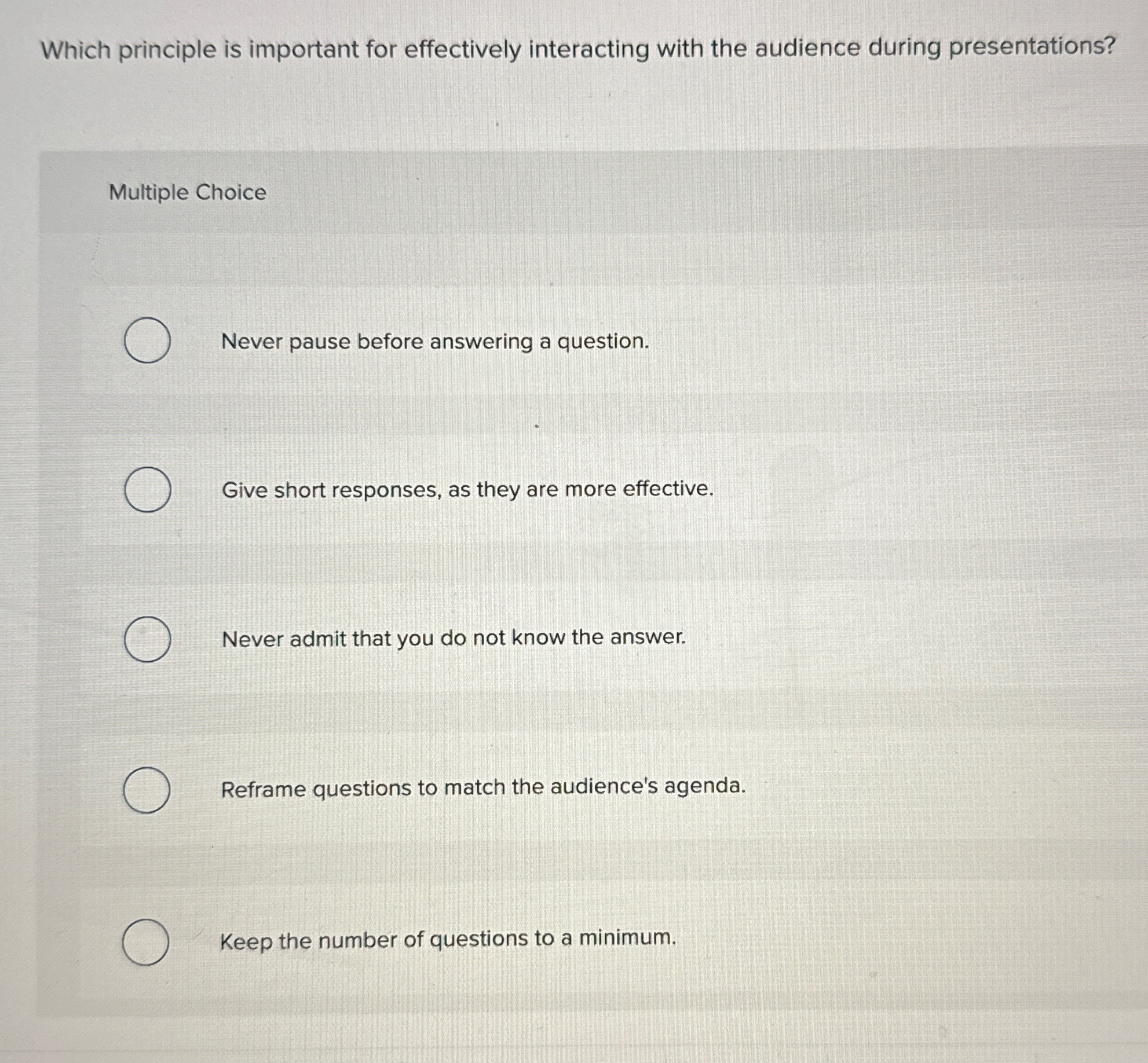Solved Which principle is important for effectively | Chegg.com