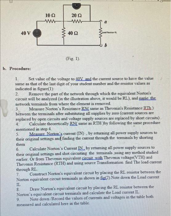 experiment to verify norton's theorem