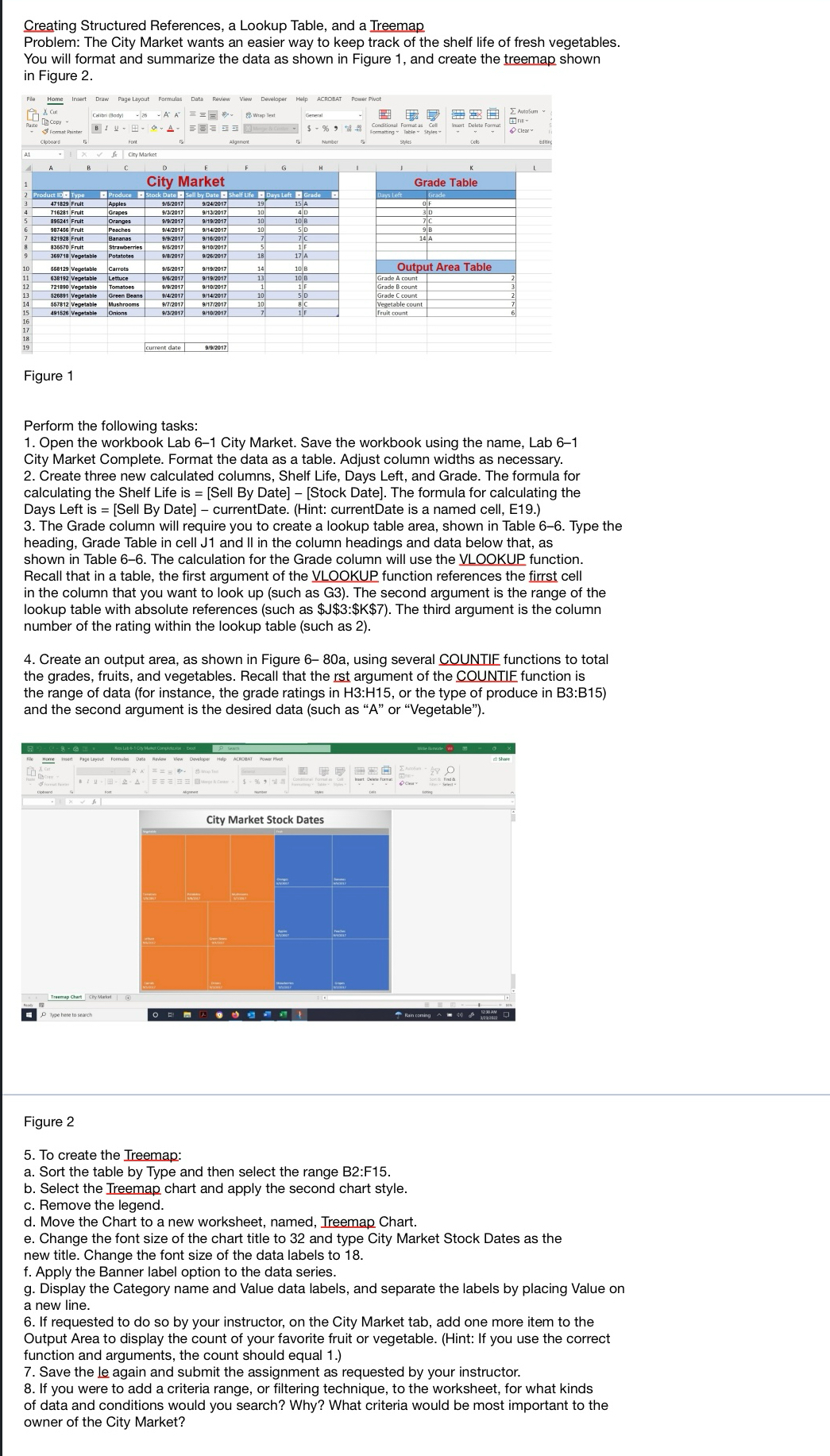 Solved Creating Structured References, a Lookup Table, and a | Chegg.com