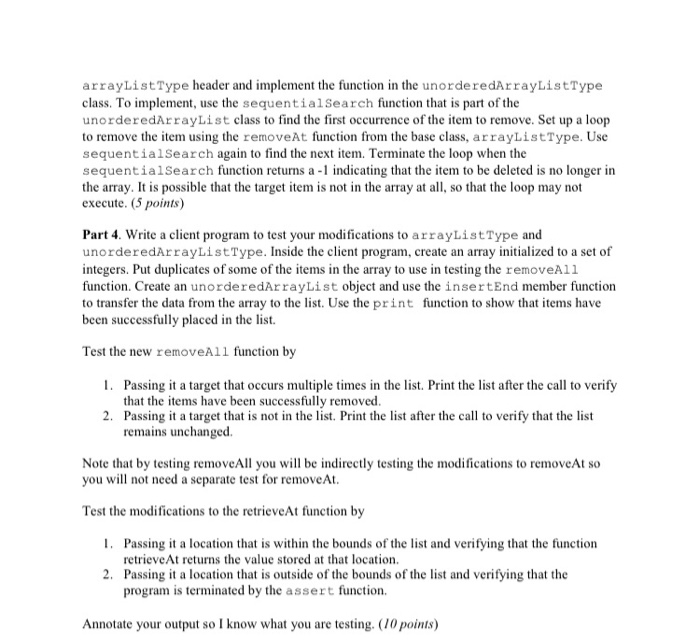 The array in arrayListType is being used as a | Chegg.com