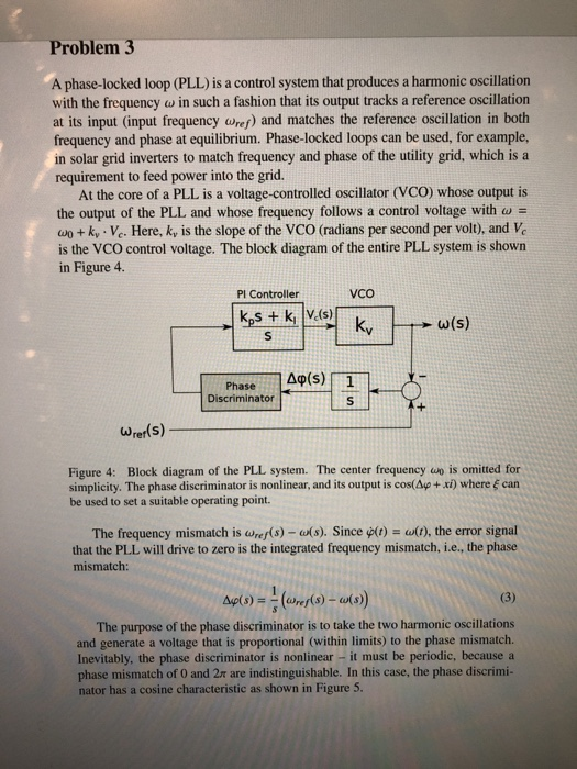 Problem 3 A Phase-locked Loop (PLL) Is A Control | Chegg.com