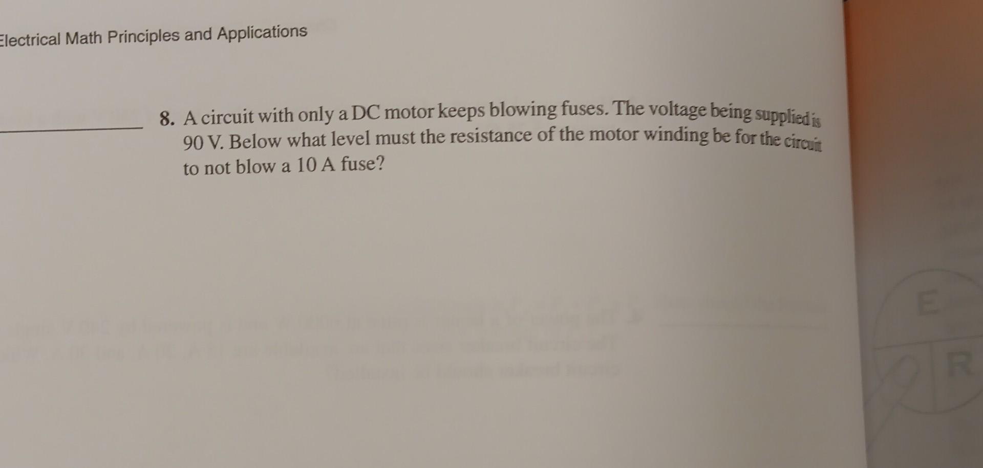 Solved 8. An electrician is installing seven outlets in a | Chegg.com