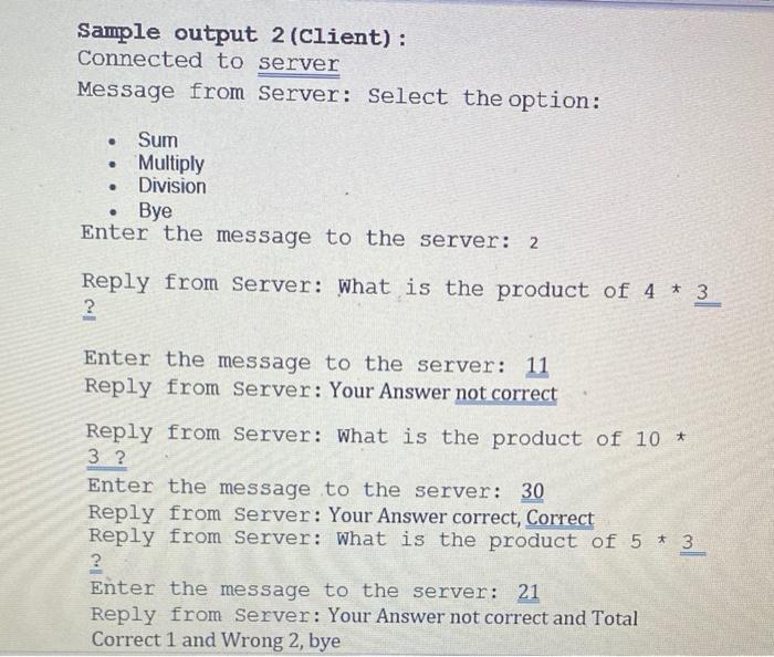 Solved QUESTION 1 . . Develop a server program in Java that | Chegg.com