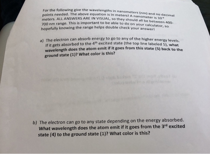 Solved Ground state 1 (ground state) Excited state 4.8SE-19J | Chegg.com