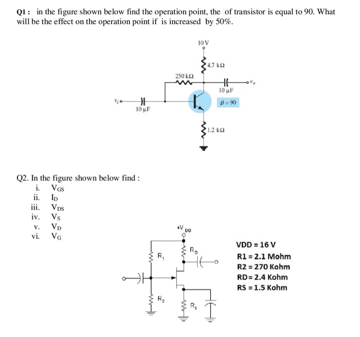 Solved Q1: in the figure shown below find the operation | Chegg.com