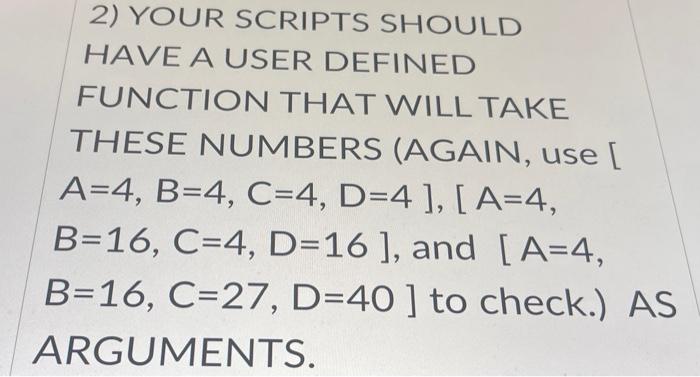 Solved CREATE A SCRIPT (with a USER DEFINED FUNCTION INSIDE) | Chegg.com