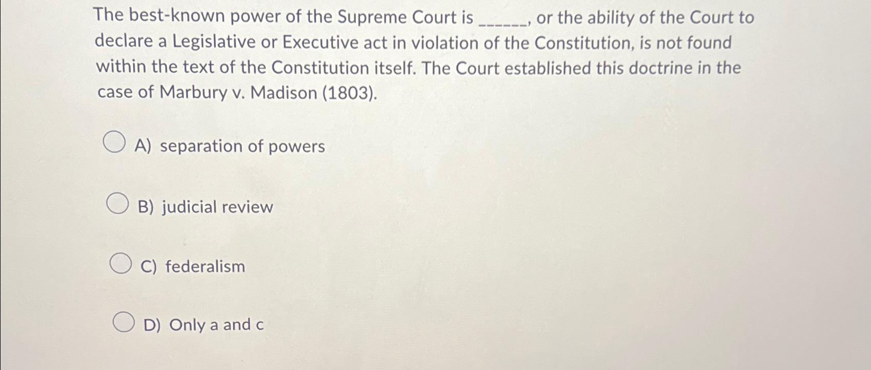 The power of clearance the supreme court is