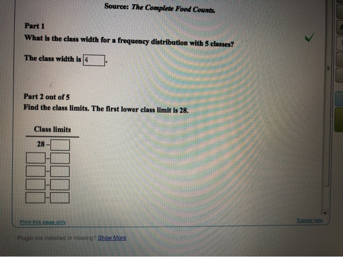 Solved find the class limits. the first lower class limit is