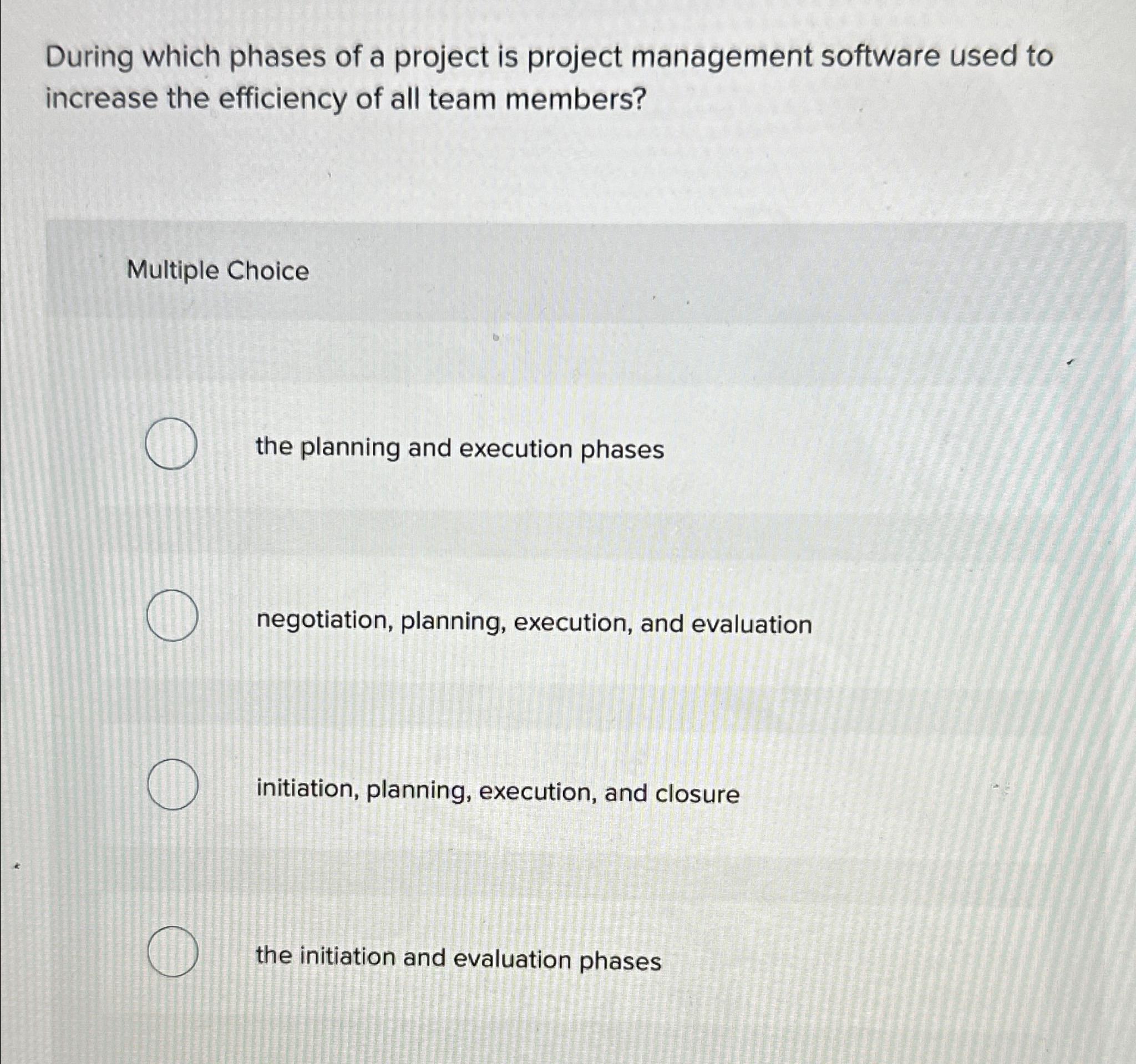 solved-during-which-phases-of-a-project-is-project-chegg