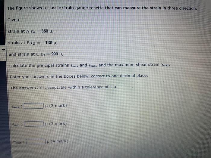 Solved The figure shows a classic strain gauge rosette that | Chegg.com