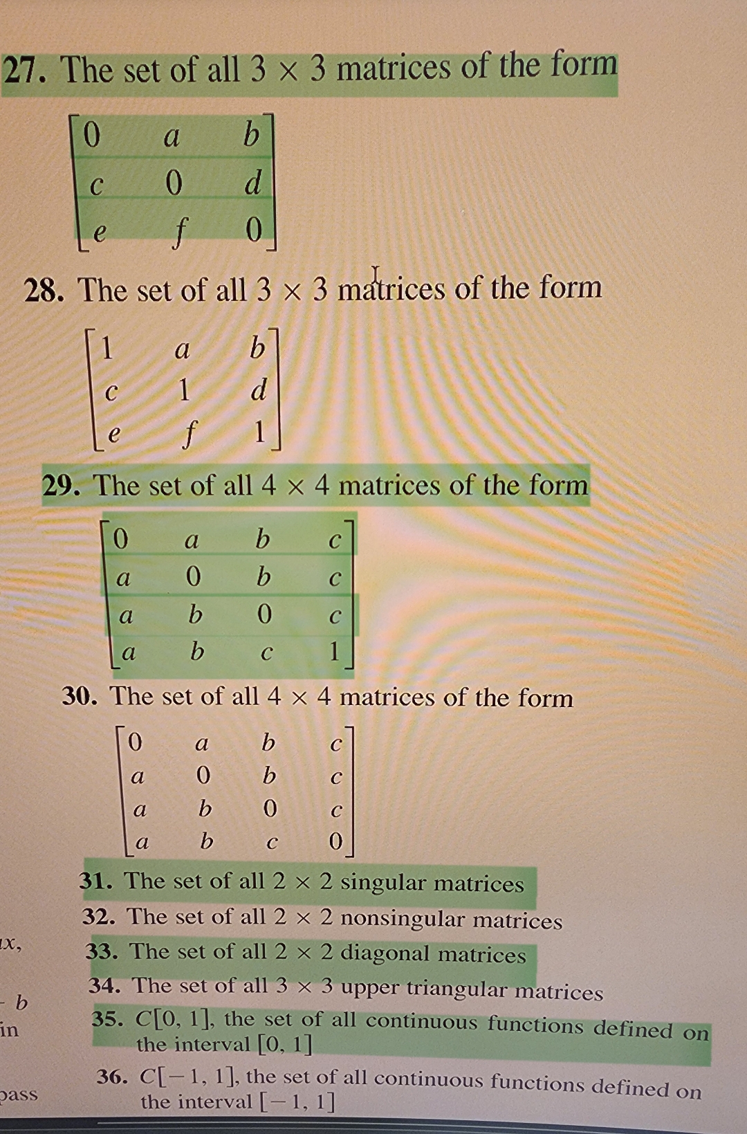 please help with ones that are highlighted Linear | Chegg.com