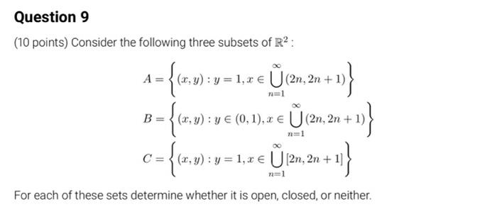 Solved Question 9 (10 points) Consider the following three | Chegg.com