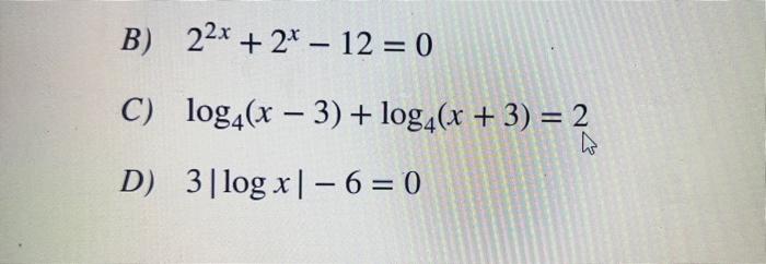 2log4 x 3 )  log4 x 5 2 0