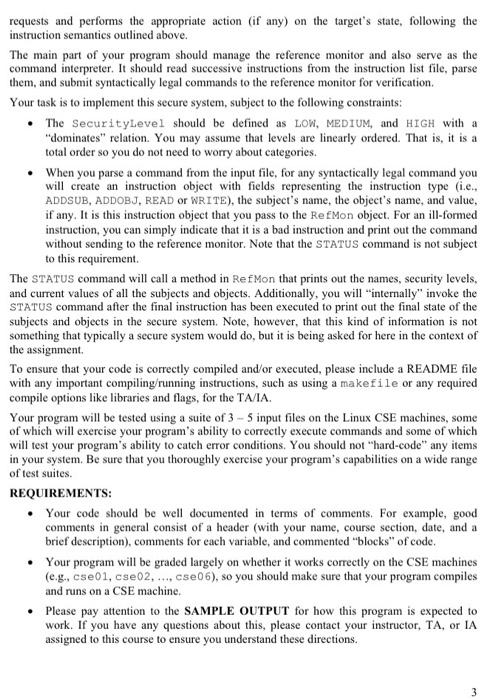 PROGRAM DESCRIPTION: For this project, you will | Chegg.com