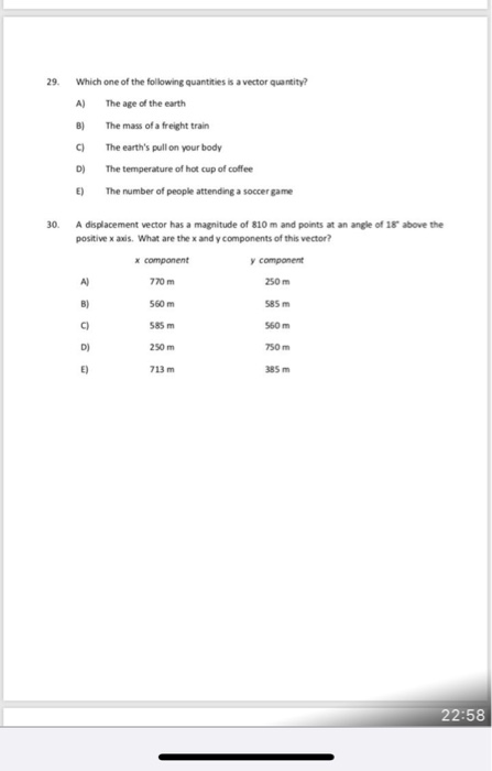which one of the following quantities is a vector quantity
