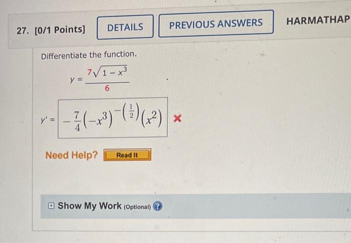 Solved Differentiate The Function