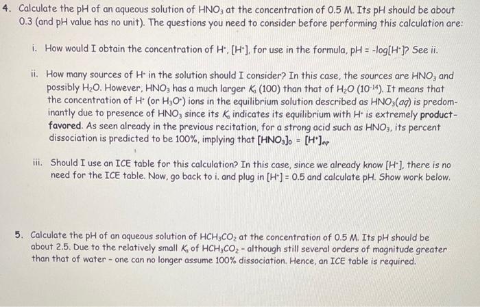 Solved Calculate the pH of an aqueous solution of HNO3 at | Chegg.com