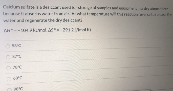 Solved For a chemical reaction to be spontaneous only at | Chegg.com