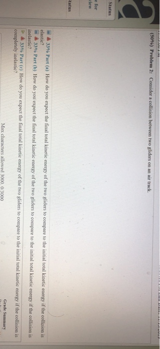 Solved (50%) Problem 2: Consider a collision between two | Chegg.com