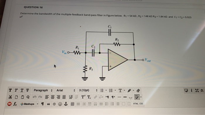 Solved QUESTION 16 Determine the bandwidth of the multiple | Chegg.com