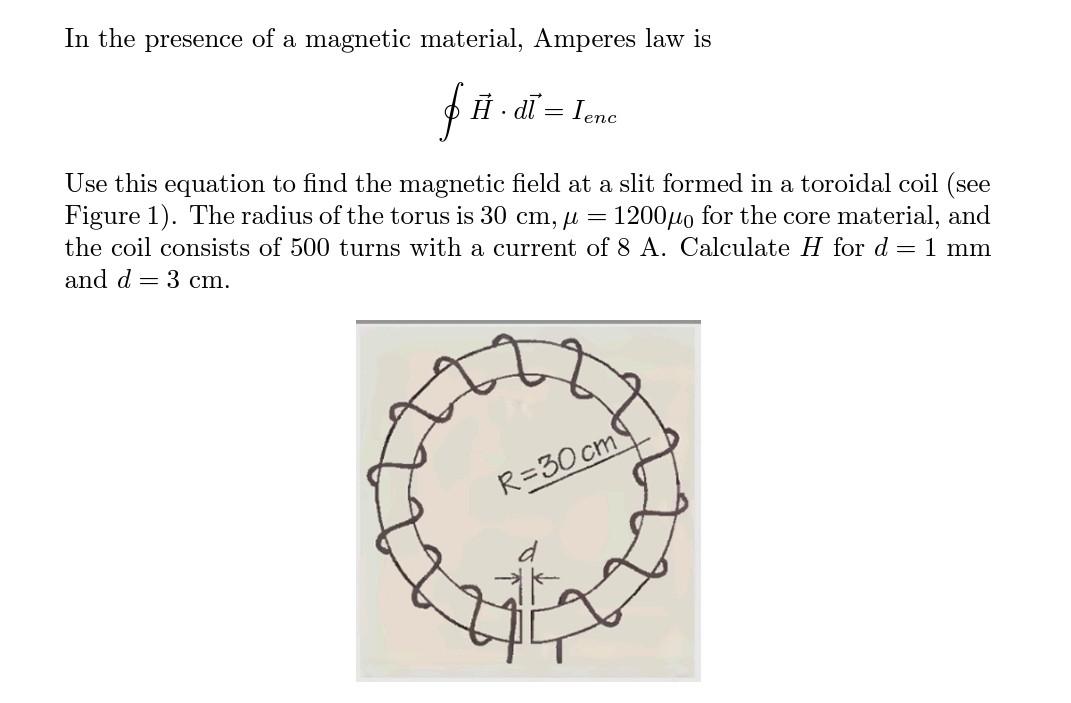 Solved In the presence of a magnetic material, Amperes law | Chegg.com