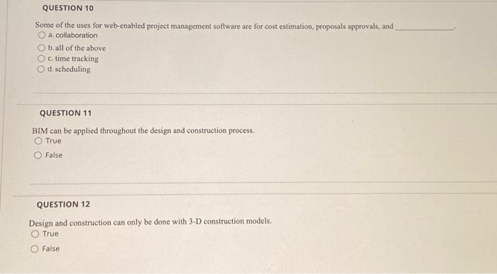 Solved Some of the uses for web-enabled project management | Chegg.com
