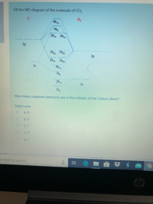 Solved Fill the MO diagram of the molecule of Co, 26, 263 | Chegg.com