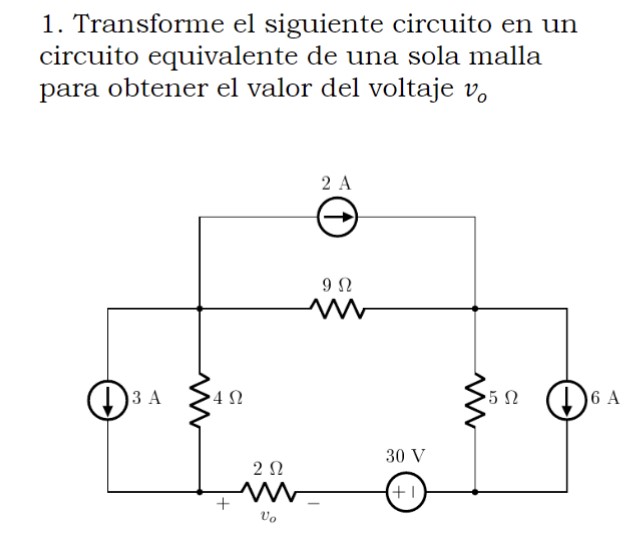 Solved Transforme El Siguiente Circuito En Un Circuito | Chegg.com