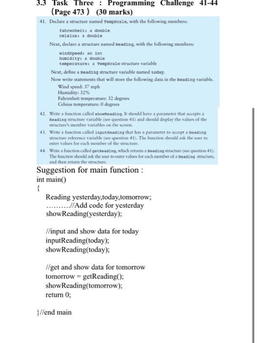 Solved 3.3 Task Three Programming Challenge 41-44 (Page 473 | Chegg.com