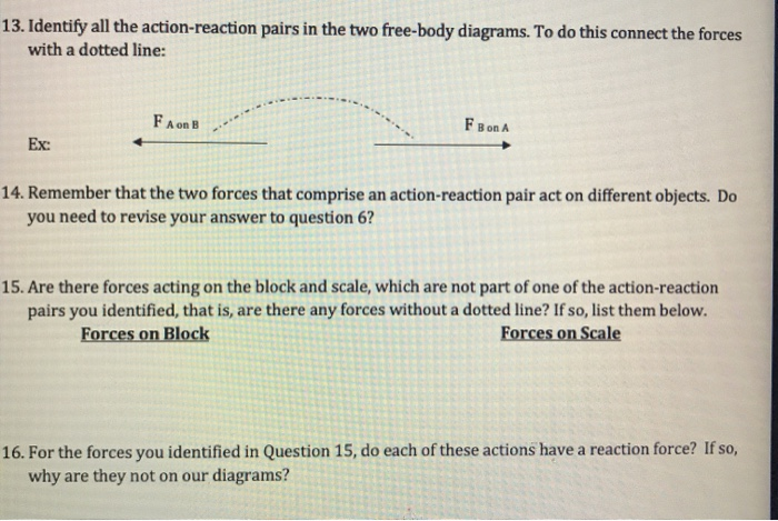 Answered: Identify 6 pairs of action-reaction…