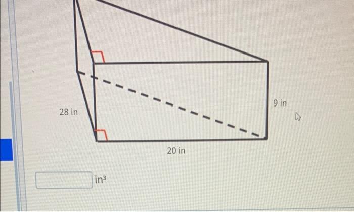 Solved Find The Volume Of The Following Figure.in 3 | Chegg.com