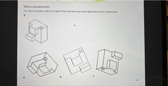Solved Which is the Same Part? For each example, select the | Chegg.com