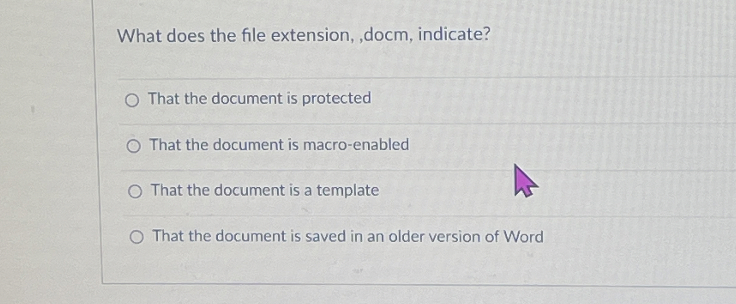the file extension of word document is dash