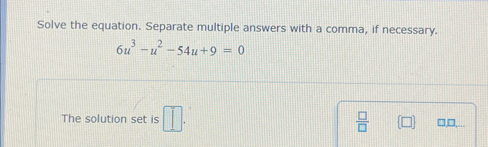 Solved Solve the equation. Separate multiple answers with a | Chegg.com