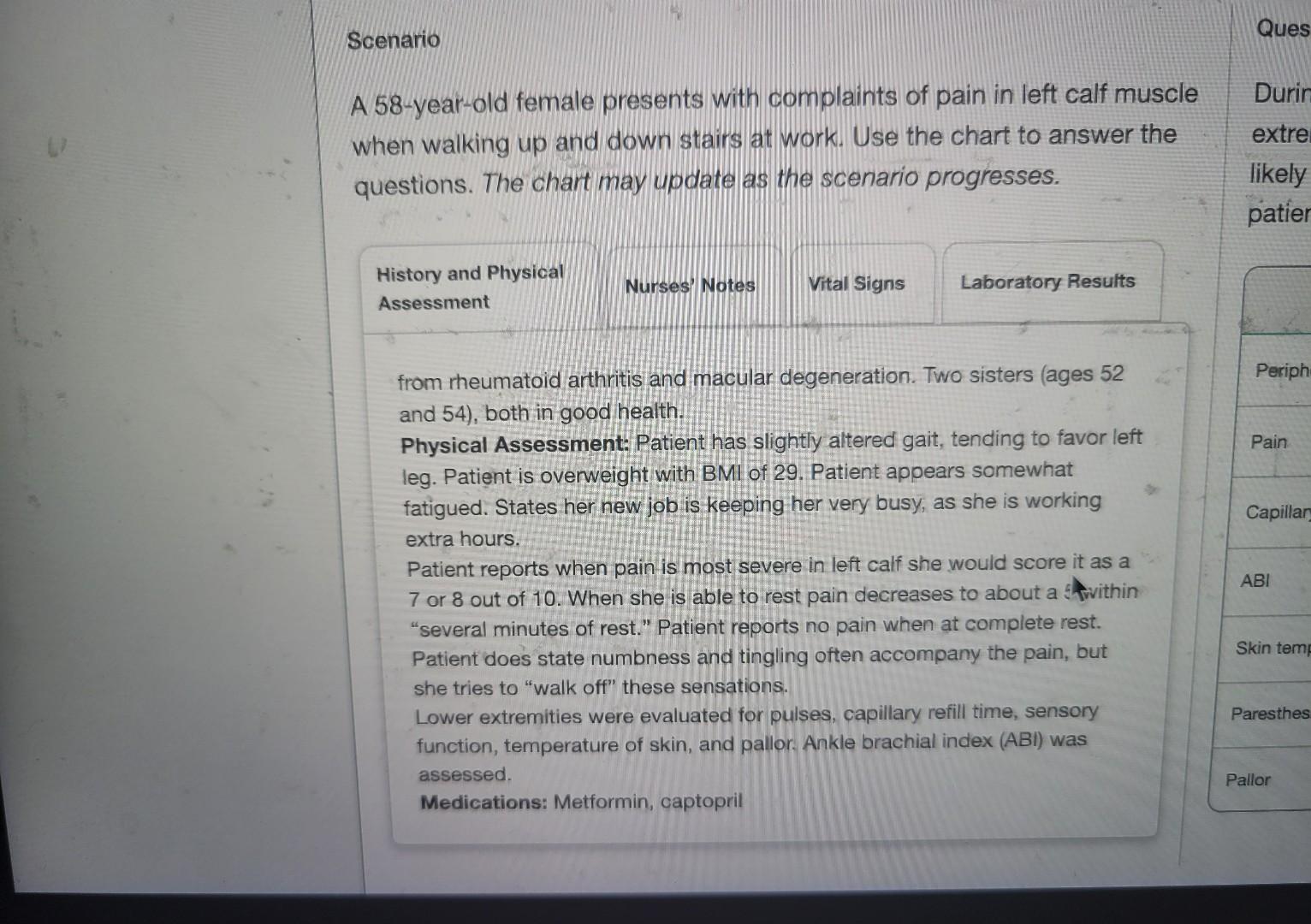 Solved A 58-year-old female presents with complaints of pain | Chegg.com
