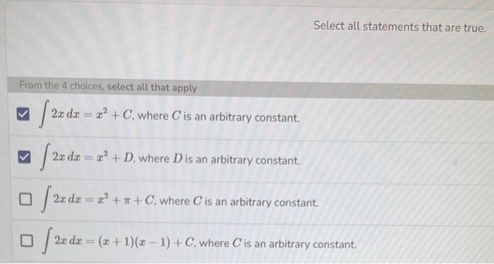 Solved Select all statements that are true. From the 4 | Chegg.com