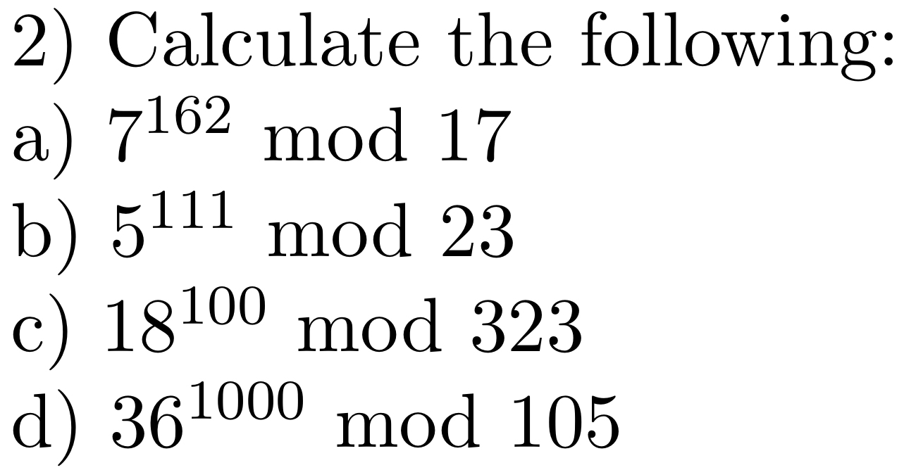 Solved Calculate the | Chegg.com