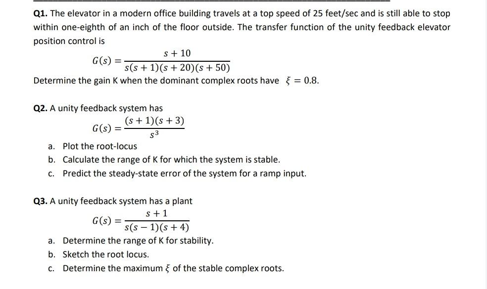 Solved Q1. The Elevator In A Modern Office Building Travels | Chegg.com