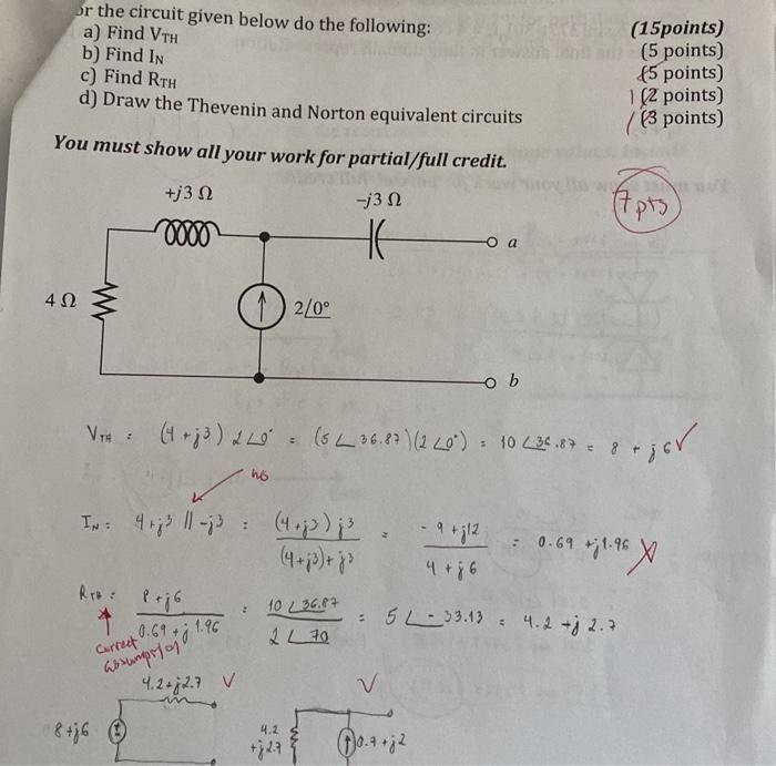 Solved Or The Circuit Given Below Do The Following: A) Find | Chegg.com