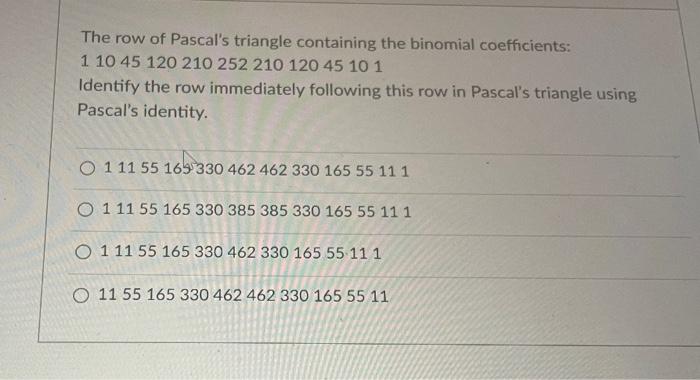 Solved The coefficient of x5 in 2 x 19 is I The row of Chegg