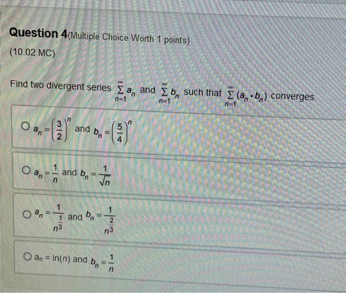 Solved Question 4(Multiple Choice Worth 1 points) (10.02 MC) | Chegg.com