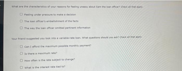 Solved What Are The Characteristics Of Your Reasons For Chegg