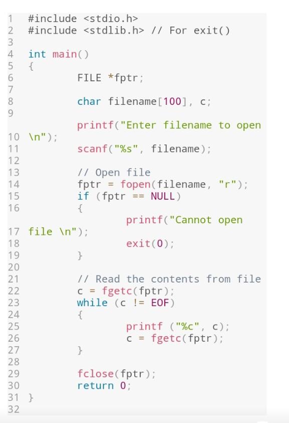 Solved Create a program that prints the contents of input | Chegg.com