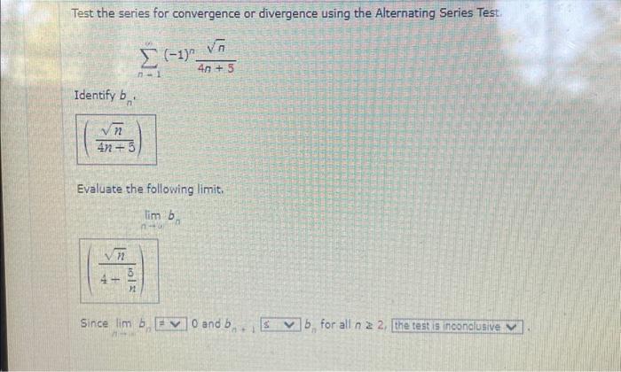 Solved Test the series for convergence or divergence using | Chegg.com