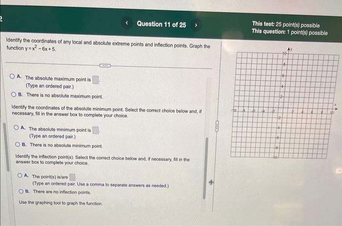 Solved Identify the coordinates of any local and absolute | Chegg.com