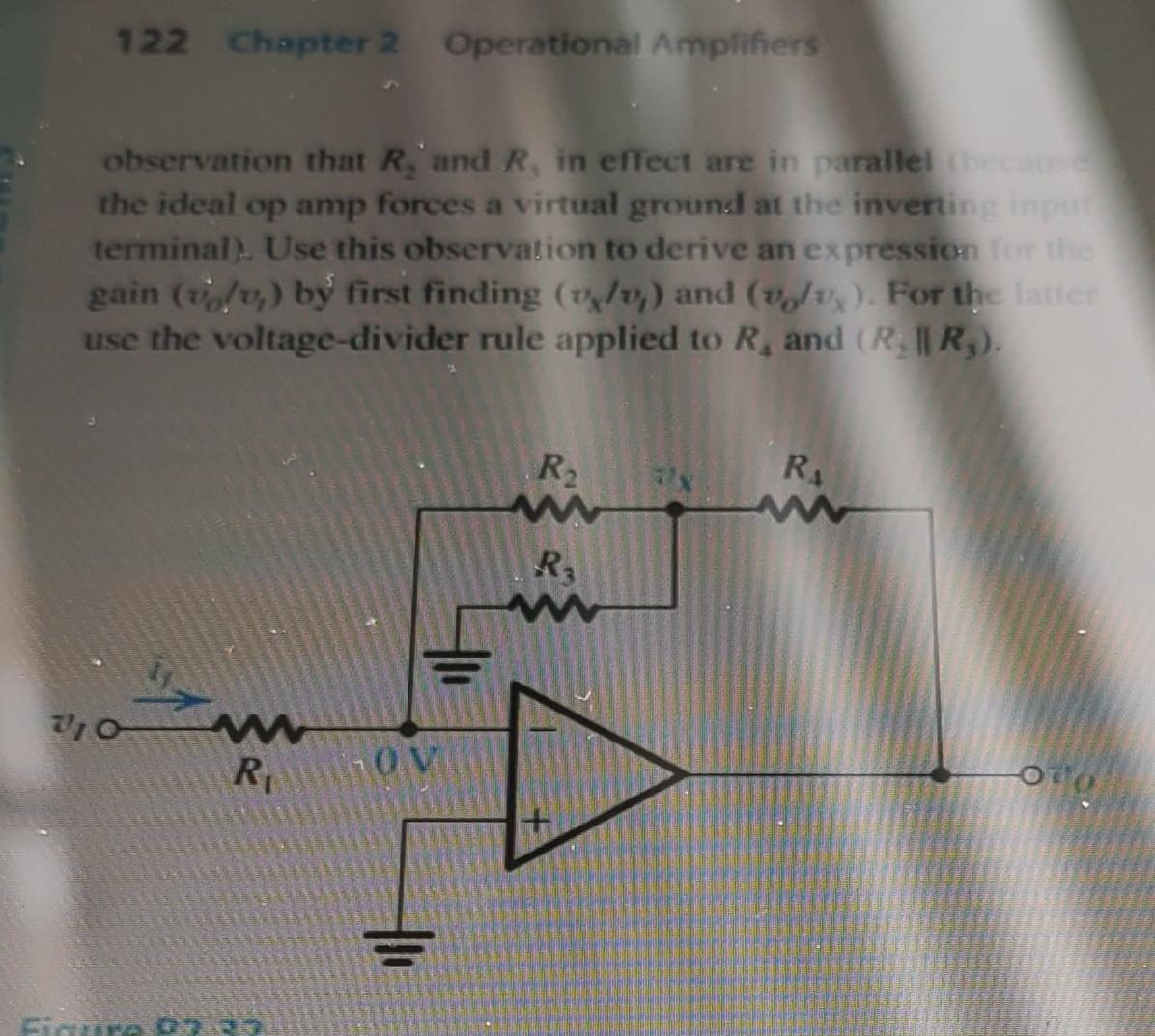 Solved 122 Chapter 2 Operational Amplifiers&amp;#92;nobservation | Chegg.com
