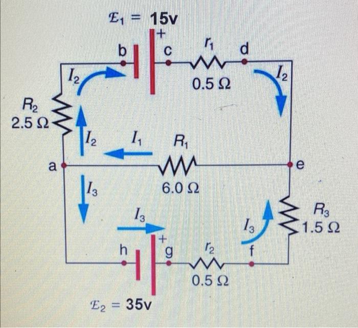 R₂ 2.5 Ω a 12 2 3 Έγ = 15ν C 1₁ Ig F 3 Μ Έg – 35v ww 0.5 Ω R₁ 6.0 Ω από τη 9 T2 ww 0.5 Ω 13 12 R3 1.5Ω