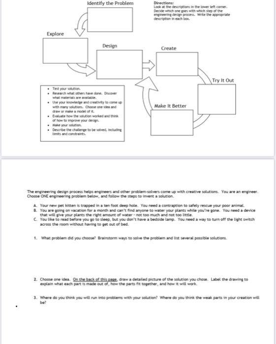 Solved The engineering design process helps engineters and | Chegg.com